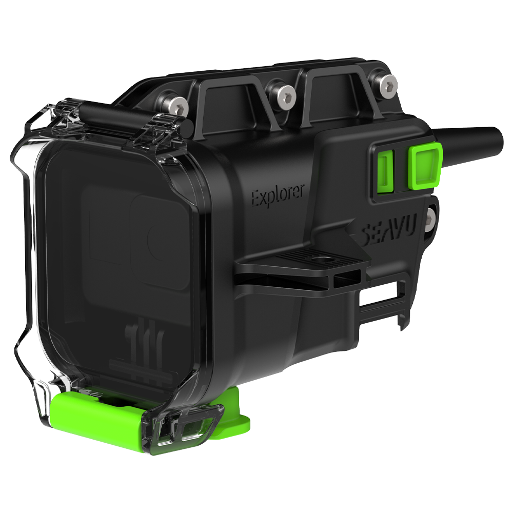 Seavu Explorer+ 水下防护罩，支持 DisplayPort 视频输出